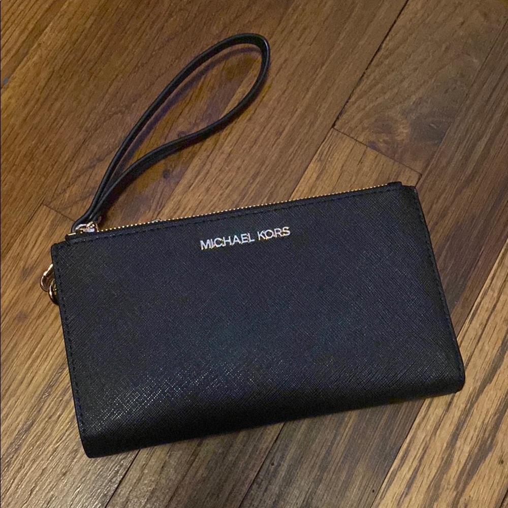 Michael Kors - Large Double Zip Wristlet - Jet Set Travel - Black